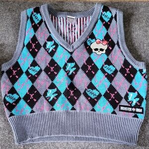 Monster High Argyle Knit Vest